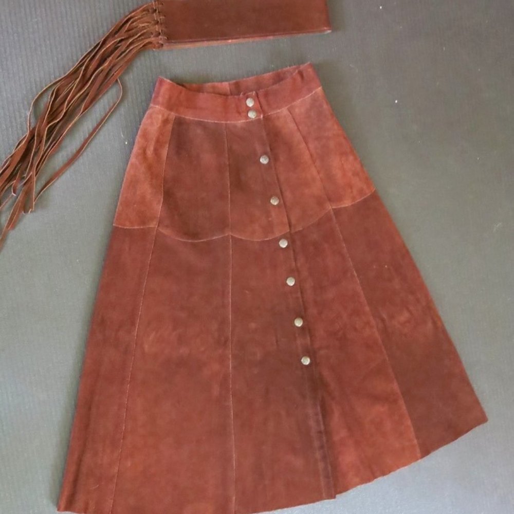 Vintage Suede Skirt